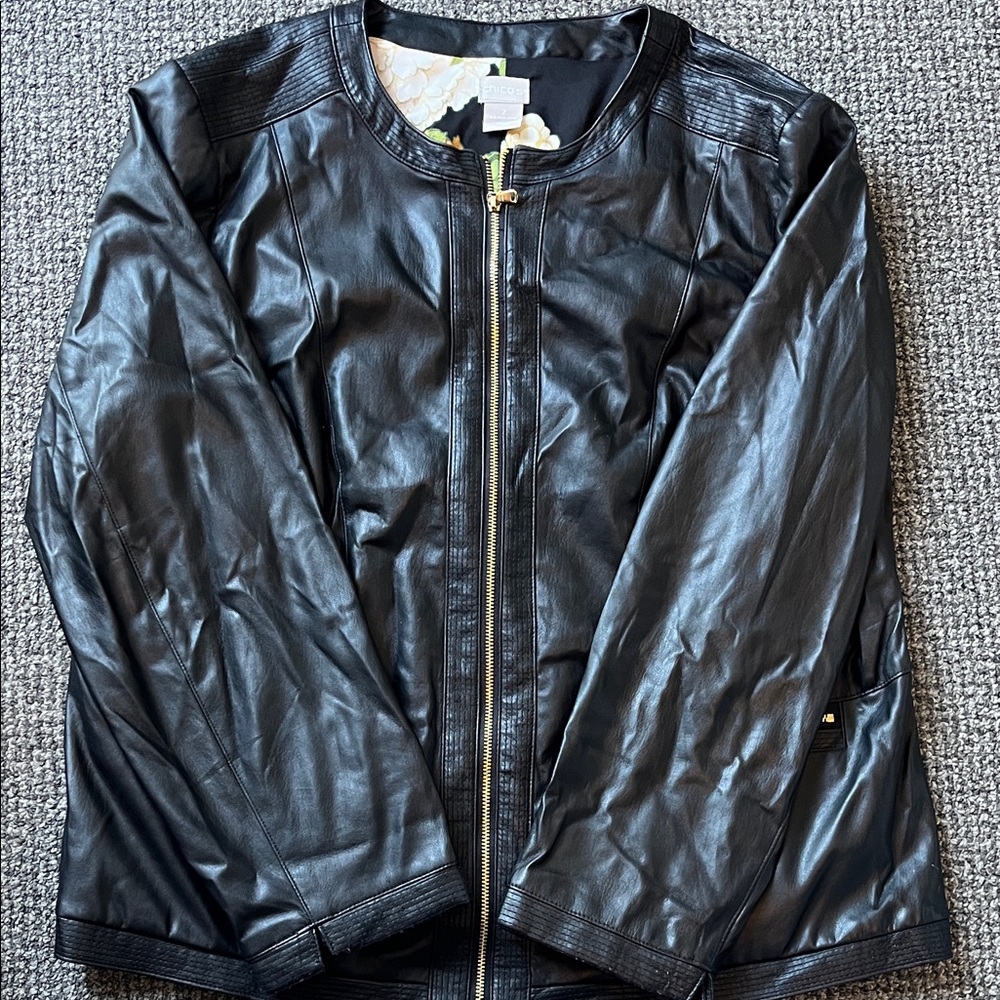 Chicos Leather Jacket